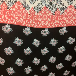 Maurices Boho Floral Pattern V-Neck Tank Top Blouse Size Medium Color Block thumbnail 2