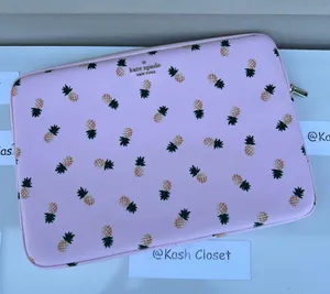 Kate Spade Staci Pineapple Printed Universal 15" Laptop Case Sleeve - Pink Multi thumbnail 2