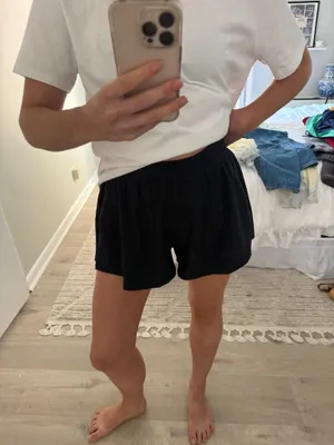 Crz Yoga Black Flowy Athletic Shorts thumbnail 1