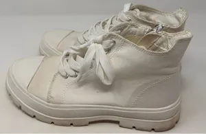 Unr8ed Women's White High Top Zip Up Sneakers Size‎ 8 thumbnail 1