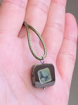 Handmade quality unique Czech glass bead fairy boho vintage chic style necklace🤎🌿 thumbnail 3