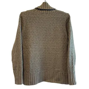 Eddie Bauer Womens XL Cable Knit Turtleneck Sweater Lambs Wool Blend Green‎ thumbnail 4