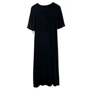 NWT Old Navy Wrap Solid Maxi Dress Black Boho Flutter Sleeve Size M thumbnail 4