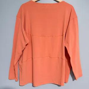 NWT Easel Sunset Orange Relaxed Fit Long Sleeve Top Soft Knit Tunic Casual Sz M thumbnail 8
