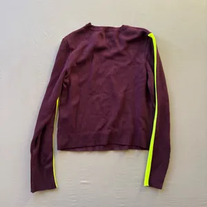 Zara Knit Sweater With Neon Stripe Sleeve Detail thumbnail 3