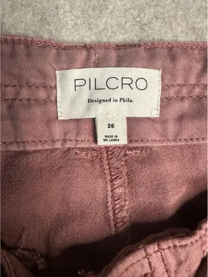 Anthro Pilcro Pink Beach Cargo Linen Blend Wide Leg Women’s 26 thumbnail 2