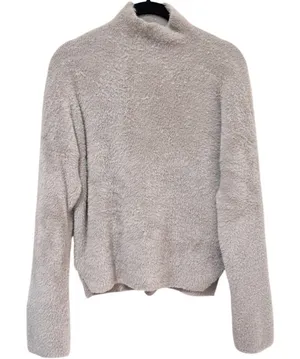 Abercrombie & Fitch Faux Fur Mock Neck Sweater Small thumbnail 1