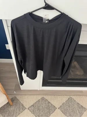CALIA Women's Pleat Shoulder Long Sleeve Shirt Black Medium New thumbnail 4