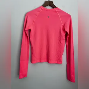 Lululemon Swiftly Tech Long Sleeve Shirt 2.0 Race Length neon orange 6 thumbnail 4
