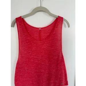 Alo Yoga Neon Pink Tank Top Sheer Lightweight Open Side Activewear-Small thumbnail 3
