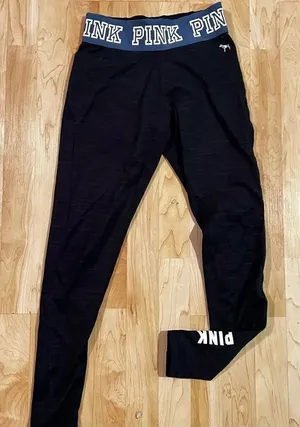 Victoria’s Secret PINK Ultimate Black and Blue Leggings Women’s Small thumbnail 1