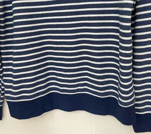 Old Navy Crewneck Striped Long Sleeve Top Fleece Lined Nautical ~ Women’s Size L thumbnail 10