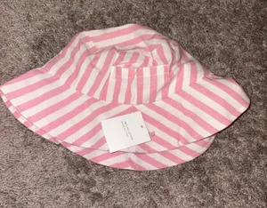 Pink striped bucket hat thumbnail 1