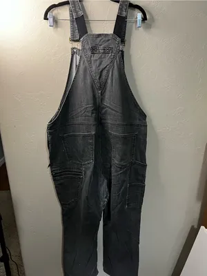 Dovetail Freshley Gray Workwear Canvas Overalls Plus Size Petite Reinforced Knee thumbnail 11