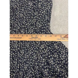 english factory printed bustier dress‎ linen blend sleeveless blue floral Medium thumbnail 10