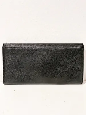 Marc by Marc Jacobs Vintage Leather Wallet Black Gold Multi Card Snap Closure thumbnail 3