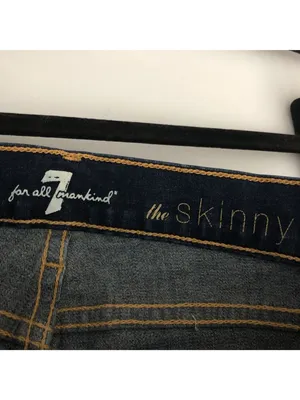 7 For All Mankind Womens Jeans The Skinny Dark Wash Blue 27 thumbnail 5