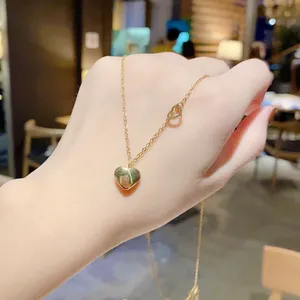 18K Gold Plated Love Heart Pendant Necklace for Women thumbnail 1