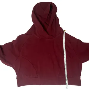 Alphalete Cropped Hoodie Burgundy Maroon Athleisure Gym Sweatshirt‎ Sz Medium thumbnail 11