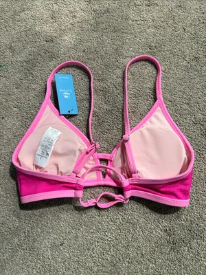 Cupshe Alegria Pink Cut Out Swim Bikini Top Size S thumbnail 4