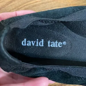 NWOB David Tate Nicole Cap Toe‎ Flat Black Suede Patient Leather size 5.5M thumbnail 6