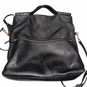 Tory Burch Black Leather Taylor Convertible Foldover Crossbody Purse thumbnail 4