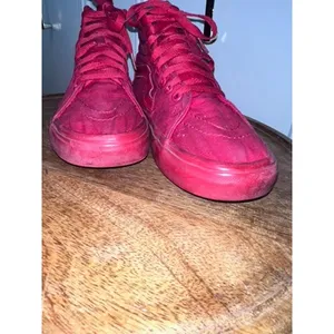 Vans SK8-Hi Red High Top Men's 7/ Women's 8.5 Sneakers Casual‎ Lace Up Shoes thumbnail 2