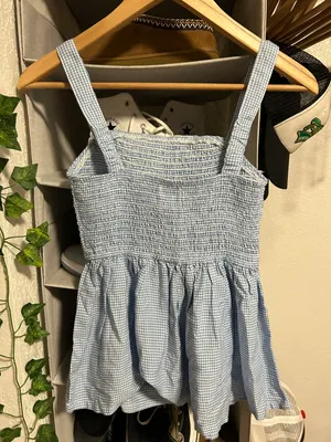 plaid float tank top Blue thumbnail 2