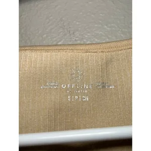 Aerie Offline Recharge Least Support Neutral Ribbed Sports Bra Womens Size Small thumbnail 6