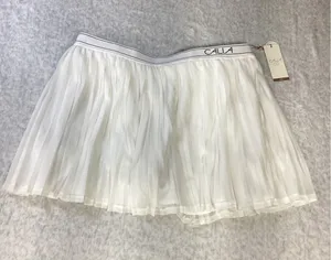 Calia Pleated Mesh Skort Womens XXL Pure White High Rise Tennis‎ Court WAX15225W thumbnail 1