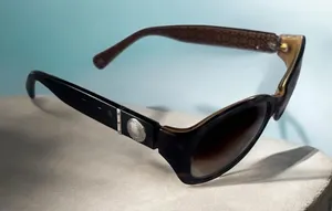 COACH ANNA (S439) Tortoise Butterfly Wrap Sunglasses Frames Brown Gradient-READ thumbnail 1