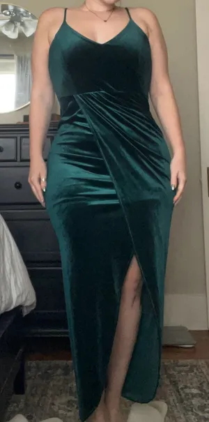 Velvet dress Green Size L thumbnail 3