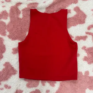 Y2K Cherry Red High Neck Crop Tank Top ❤️ Coquette Clean Girl Baddie Basic thumbnail 4