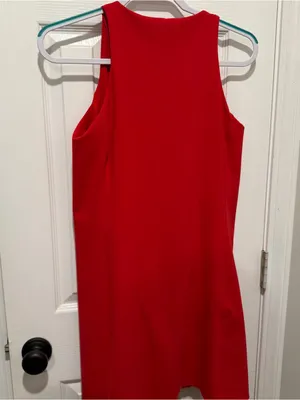 Spanx Red Sleeveless Ponte Dress Shaping Sheath Midi Size Large thumbnail 4