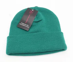 No Boundaries Green Alligator Flat Knit Cuffed Beanie Hat One Size New thumbnail 1