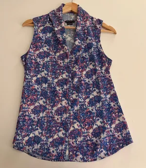 Theory Sleeveless Snakeskin Print Blouse thumbnail 1