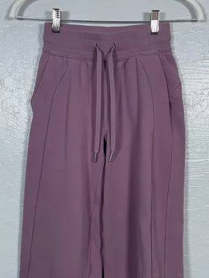 Lululemon Women XXXS Purple Lavender Lux Scuba Mid-Rise Wide-Leg Pant Athleisure thumbnail 3