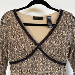 Y2K Witchy Dark Romantic Blouse Babydoll Fairy Goth Stretchy Date Night Small thumbnail 6