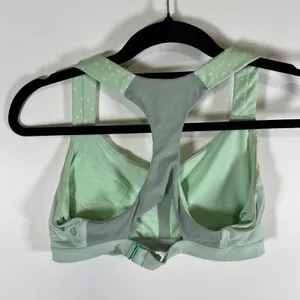 Lululemon Mint Green Polka Dot Racerback Sports Bra Size 10 Mesh Back‎ Support thumbnail 4