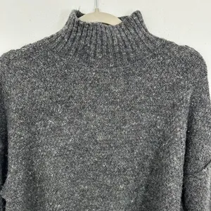 Blu Pepper Gray Knit Mockneck Sweater Women's‎ Small Casual Winter Chunky Knit thumbnail 2