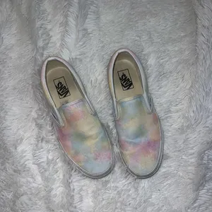 Vans Tie Dye Slip on Shoe size women’s 9 men’s 7.5 Pink Blue and Yellow thumbnail 2