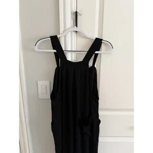 Natural Life NWT Black Tie Strap Linen Blend Wide Leg Jumpsuit Overalls Small thumbnail 9