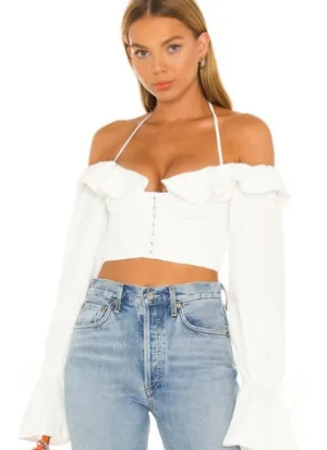 Majorelle Stefano White Bustier Top Size: S thumbnail 1
