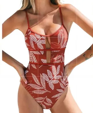CUPSHE one piece swimsuit with scoop neck and adjustable shoulder straps(Small) thumbnail 1