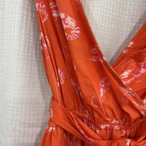 Anthropologie Maeve Wrap Dress Size Medium Petite Mainely Lobster Mini Coastal Summer Boho thumbnail 4