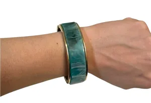 UNIQUE TURQUOISE AND GOLD BRACELET Blue thumbnail 1