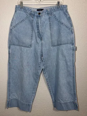 Vintage Gorpcore Capri Crop carpenter Jeans utility chore ranch granny mom thumbnail 1