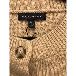 Banana Republic Cardigan Sweater‎ Womens XXL Tan NWT Shaker Knit Button Front thumbnail 8