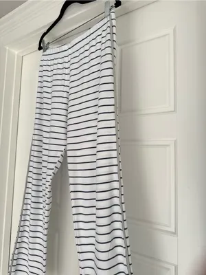 Lake Pima Cotton Stripe Pajama Pants, Medium White thumbnail 6