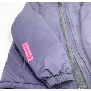 Lands' End Womens M Windbreaker Fleece Lined Jacket Full‎ Zip Hooded Purple thumbnail 11